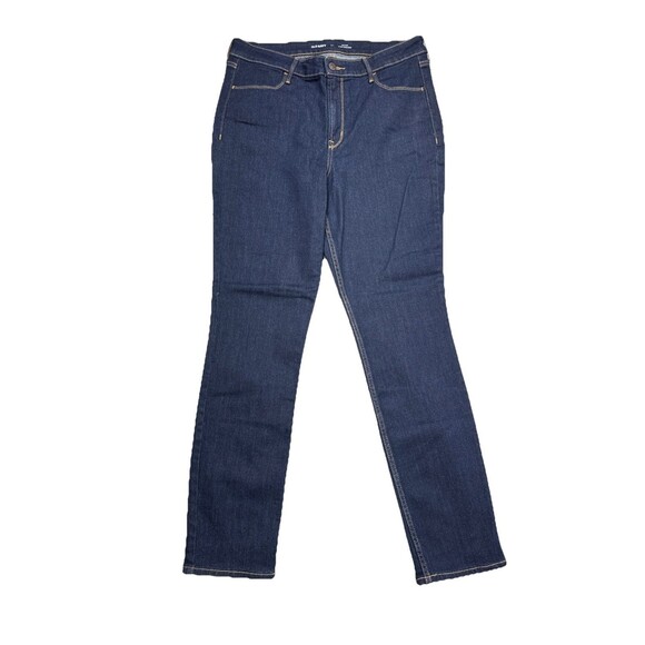 Old Navy Wow Straight Jeans 14 Blue High Waist Stretch Womens Measures 32 x 29.5 - Picture 1 of 8